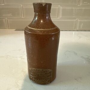 Antique 1800s English Stoneware P&J Arnold ink bottle. Denby Pottery, Kintsugi r